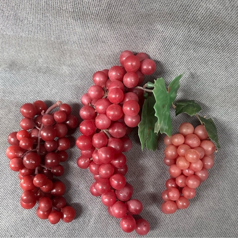 Vintage rubber grapes 3 bunches